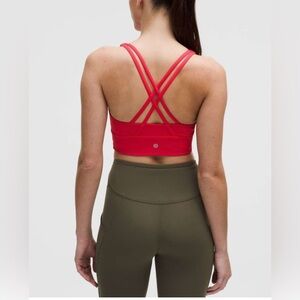LULULEMON -  Energy Longline Bra
Medium Support, B–D Cups Size 6 - Red Glow